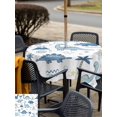 thumbnail image 5 of Outdoor Tablecloth with Umbrella Hole for Patio/Picnic/Party/Camping, Blue Dinosaur Waterproof Table Cloth Square Cover Washable, Stars Palm Trees Mountain Modern Art (60"x 60"), 5 of 8