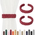 thumbnail image 7 of Bohemian Cotton Rope Curtain Tiebacks, Versatile Back Wrap Knot, Macrame Window Holder for Indoor Outdoor, Farmhouse Style Decor 2-Pack, 7 of 7