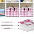 thumbnail image 6 of Collapsible Storage Bins Fabric Shelf Baskets with Handles Closet Organizer Cherry with Gingham 16.9x11.4x7.7, 6 of 8