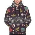 thumbnail image 4 of Bingfone Merry Christmas Men'S Drawstring Hoodie Long Sleeve Pocket Sweatshirts-Medium, 4 of 9