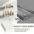 thumbnail image 6 of 16.5 in Solid Wood Floating Shelves Wall Mounted Shelves, White Wash Color, Set of 2, 6 of 7