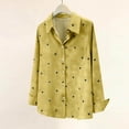 thumbnail image 4 of Giftesty Button up Shirts for Women Long Sleeve Dress Shirt with Pocket and Heart Print Casual Loose Blouses Tops, 4 of 7