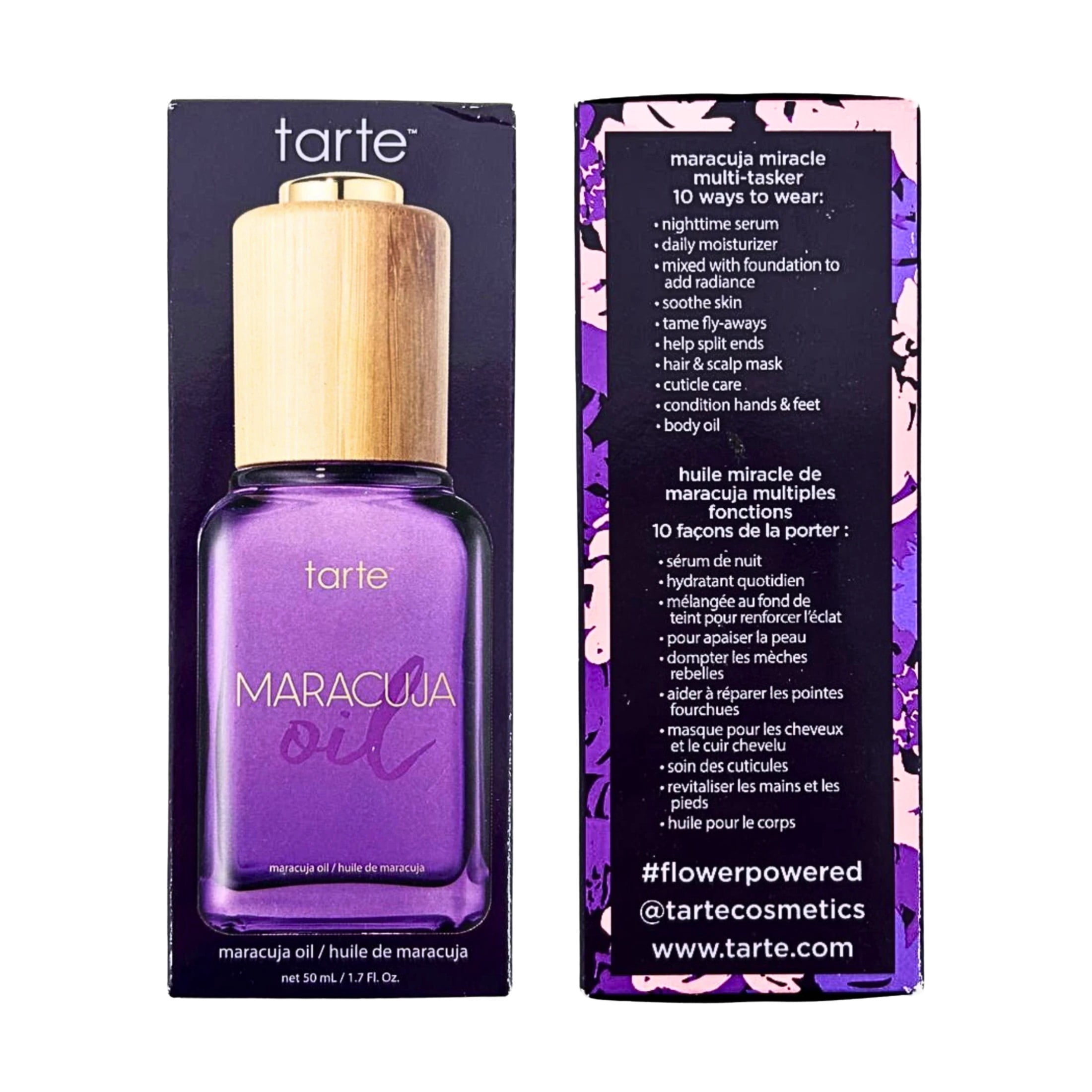 Tarte Maracuja Face & Body Oil, Vitamin C Hydrating Facial Oil, Smooth Lightweight & Moisturizing, 1.7 oz