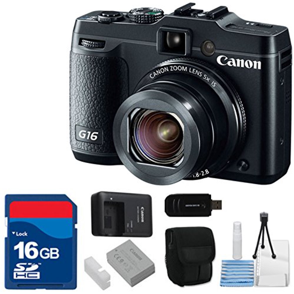 Canon PowerShot G16 12.1 MP CMOS Digital Camera AL'S VARIETY Bundle