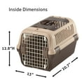 thumbnail image 3 of Richell Double Door Pet Carrier Size Medium in Brown, Travel Carrier for Dogs or Cats up to 17.6 lbs, 3 of 7