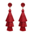 thumbnail image 1 of Boucles d'Oreilles à Pampilles pour Femmes Boucles d'Oreilles Rouges Superposées Bohémiennes Boucles d'Oreilles de Noël avec Pierres Précieuses Irrégulières Boucles d'Oreilles pour Femmes Adolescentes Cadeau, 1 of 11