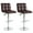 Brown, variant on Costway Modern Swivel Bar Stools Set of 2 with Heavy-duty Metal Base & Footrest Back White