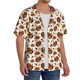 thumbnail image 2 of Balery Turkey And Thanksgiving3 Camisa Casual de Manga Corta con Botones para Hombre, Texturizada, Estilo Cubano, para Playa, Verano-4X-Large, 2 of 5