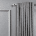 thumbnail image 4 of Linen Avenue Grey Stone Cap Single Window Curtain Rod Set, 48 to 86-inch, Polished Nickel, 4 of 5