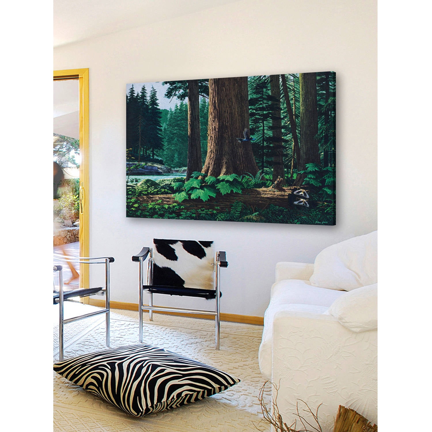 "Racoon Family" Painting Print on Wrapped Canvas