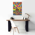 thumbnail image 5 of Epic Graffiti 'Hippie Musician 3' by Howie Green, Canvas Wall Art, 26"x40", 5 of 8