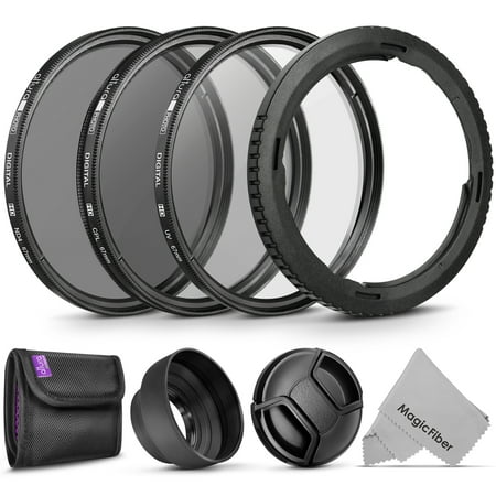 Essential Accessory Kit for CANON PowerShot SX60 HS and SX530 HS – Includes: 67mm Altura Photo Filter Kit (UV-CPL-ND4) + Carrying Pouch + Collapsible Rubber Lens Hood + Center Pinch Lens