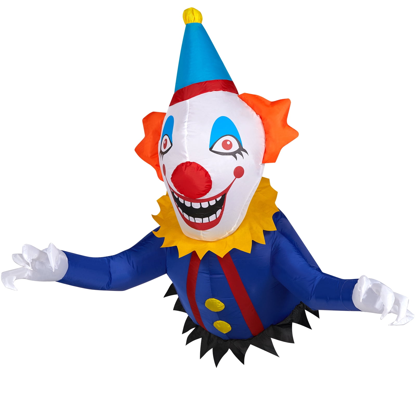 3.3FT Halloween Inflatable Clown Broke Out from Window with LED Lights