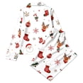 thumbnail image 5 of Womens Christmas Pajama Set Long Sleeve Collared Top and Pants Festive Holiday Sleepwear Cozy Loungewear for Home and Nights, 5 of 5