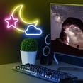 thumbnail image 4 of Lumoonosity Moon Star Cloud with Premium USB Powered Neon Night Light with On/Off Switch Multicolor, 4 of 6