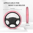 thumbnail image 5 of Haiem Sparkly Pink Glitter Print Steering Wheel Cover 15 Inches for Women Men, Neoprene Anti-Slip Cute Car Steering Wheel Grip Wrap Car Accessories Protective Case Cover, 5 of 8
