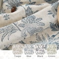 thumbnail image 3 of Linen Blue Floral Curtains for Bedroom, 84 Inch Length Printed Flower French Country Curtains for Living Room Light Filtering Drapes, Rod Pocket Window Treatments, 2 Panels Blue, 3 of 7