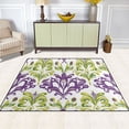thumbnail image 5 of Ryvnso Mardi Gras Flower Area Rug Floor Mats Non-Slip Home Carpet 63 x 48 inch, 5 of 7