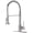 Black, variant on SERABETTO Kitchen Faucet with Pull Down Sprayer Brushed Nickel Stainless Steel 1 Handle Pull Out Spring Sink Faucets 1 Hole Or 3 Hole Dual Function for Farmhouse Camper Laundry Utility Rv Wet Bar-Bl