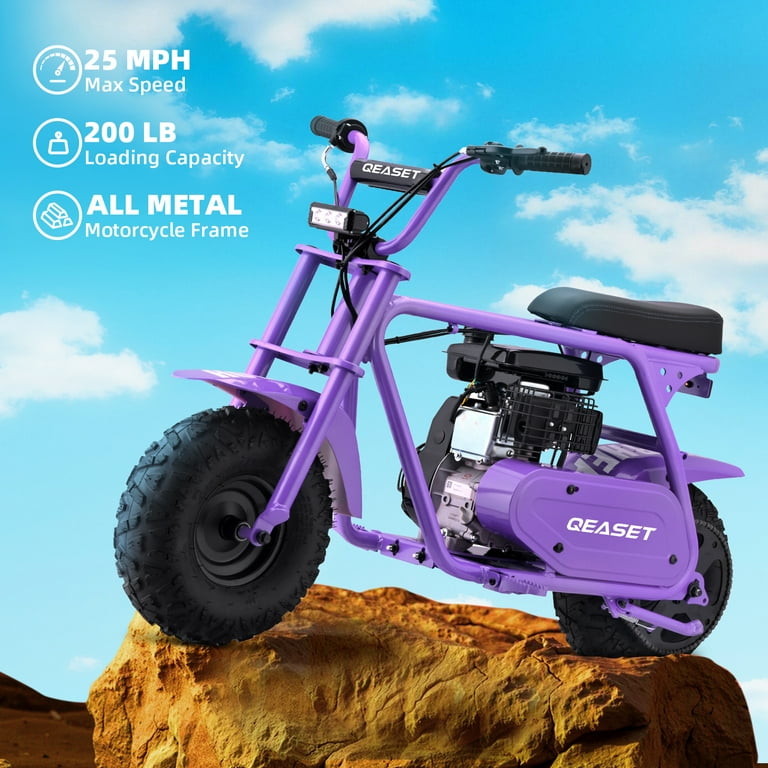 99cc Dirt Bike, Gas Powered, 4-Stroke with LED Headlight, 25MPH