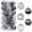 Black, variant on Sea Team 60mm/2.36" Shatterproof Clear Plastic Christmas Ball Ornaments Set with Glitter Painting, Transparent, See-Through, Crystal Baubles, Xmas Tree Decorations (30 Counts, Red)