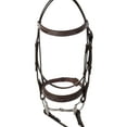 thumbnail image 3 of Huntley Equestrian Fancy Stitched Sedgwick Leather Padded Bridle with Reins (Sedgwick Australian Nut, Small Pony), 3 of 7