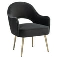 thumbnail image 5 of SAFAVIEH Dublyn Mordern Style Black Upholstered Side Chairs (23.2 in. W x 20.9 in. D x 31 in. H), 5 of 12