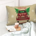 thumbnail image 4 of Pofeuu Christmas Vintage Red Truck Print Polyester Microfiber Plush Pillowcases, Super Soft and Cozy Pillow Case Covers with Envelop Closure（Pillow core not included）-16"x24", 4 of 6