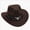 A172-Coffee, variant on Kids Winter Beanies Ethnic Handsome Hat Childrens Performance Hat Head Upturned Brim Western Cowboy Hat Sun Hat Indoor Outdoor Traveling Use,3-8 Years,A172-Coffee