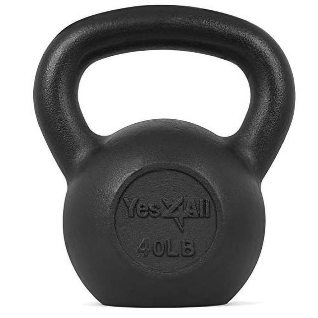 Set de PESAS RUSAS Yes4All de hierro fundido macizo 18 kg color negro