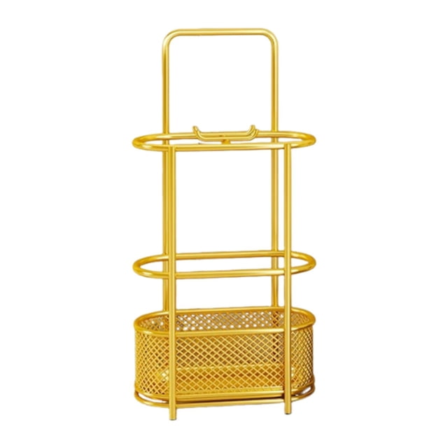Contenedor de almacenamiento para , gran capacidad, ahorra espacio, soporte para bastones, organizador de , paragüero para entrada. Oro