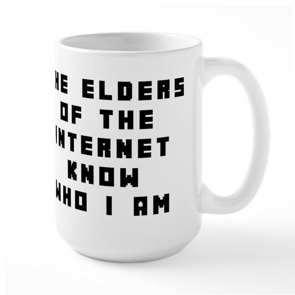 CafePress - The Elder Of The Internet - 15 oz Ceramic Large White Novelty Mug