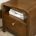 thumbnail image 4 of Roundhill Furniture Eldren Wood Nightstand with Solid Rubberwood Frame, Walnut Finish, 4 of 9