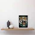 thumbnail image 2 of Tiger Head Old School USA Tattoo Ink Body Art Rockabilly Americana 50s Artwork Framed Wall Art Print A4, 2 of 4