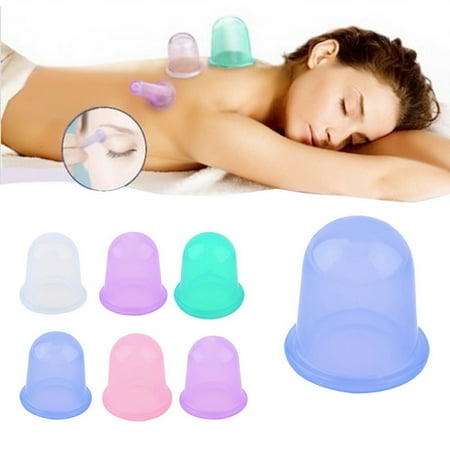 Chiropractic Massage Therapy Chinese Body Cupping ,Therapy Cellulite Medical Vacuum Silicone Health Massage Cupping Cups, 5.5x5.5x5.5cm ()