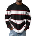 thumbnail image 2 of OIOLOYJM Mens Waffle T Shirts 2026 Casual Solid Color Long Sleeve Knitted Shirts Crew Neck Basic Tops Spring Business Clothes Black S, 2 of 4