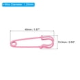 thumbnail image 2 of Uxcell Safety Pins 1.57 Inch Large Metal Sewing Pins Light Pink 12Pcs, 2 of 5