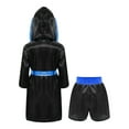 thumbnail image 2 of Zaldita Costumes de Boxe pour Garçons et Filles Tenues de Fête 2 Pcs Robe de Boxe et Shorts de Boxe Noir&Bleu 8, 2 of 4