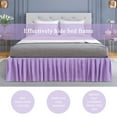 thumbnail image 2 of PiccoCasa Polyester Bed Skirts with 14" Drop Dust Ruffle, Twin Purple, 2 of 7