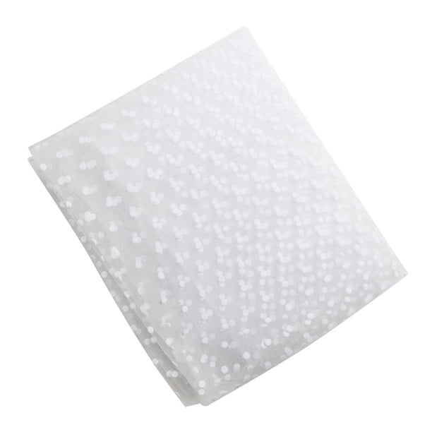 Cinta de malla de lunares Colcomx Extra ancho 1 yarda Blanco