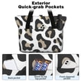 thumbnail image 2 of Tote Bag for Women - Leopard Print Pattern Shoulder Bag - Large Utility Work Duffle Bag with Zipper Handbag for Travel, Work, Sprots, 2 of 5