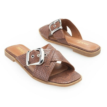 

mod x Crisscross Buckle Detailed Sandals