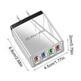 thumbnail image 2 of Summercome USB Charger 40W Quick Charge 3.0, 5V/3.1A 4 Port Fast Charging Block Wall Charger Plug Cube, 2 of 8