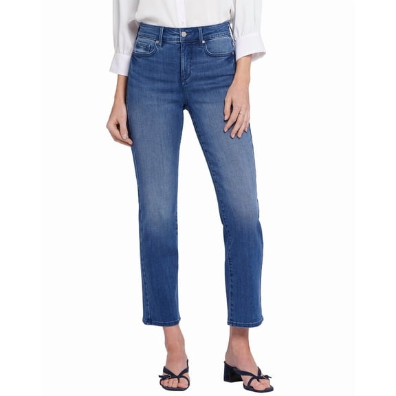 NYDJ womens Marilyn Blue Island Straight Leg Jean, 12