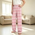 thumbnail image 7 of JOANKDMI Boys Girls Plaid Lounge Pants Size 9-10 Relaxed Fit Elastic Waist Sleepwear Comfy Pajama Bottoms Classic Tartan Everyday Casual Nightwear Trousers, 7 of 7