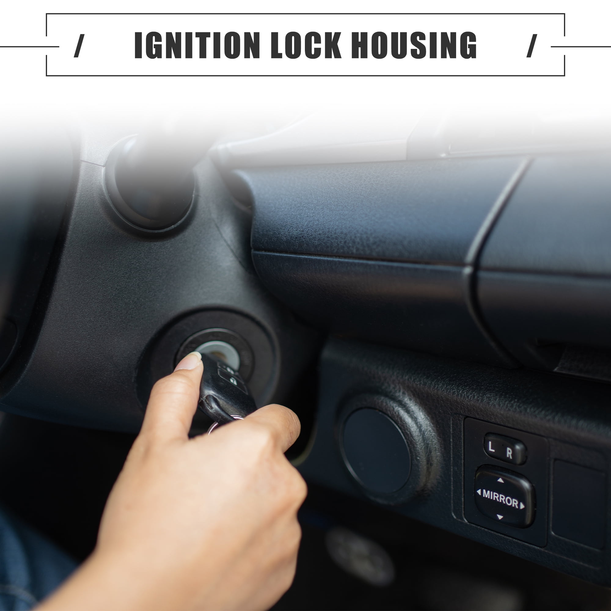 Unique Bargains Ignition Lock Housing for Ford Escape 2008-2010, ABS Metal Black Silver