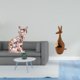 thumbnail image 2 of Estatua de gato, figura de escritorio, escultura de animal de cerámica y madera, adorno ideal para la sala de estar, el escritorio, la oficina o la de, 2 of 8