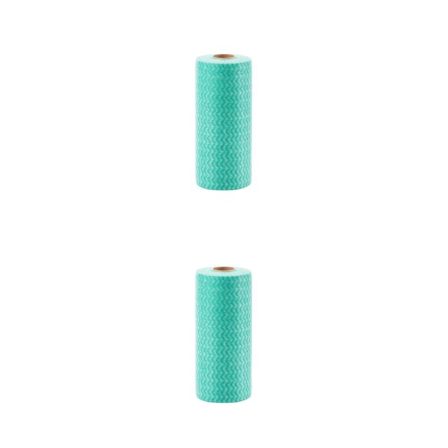 Yuarrent Platos de tela para lavar platos de un solo para el hogar, cuenco, encimera, olla, sartén, toalla de limpieza, tela no tejida, Verde 2Conjunto
