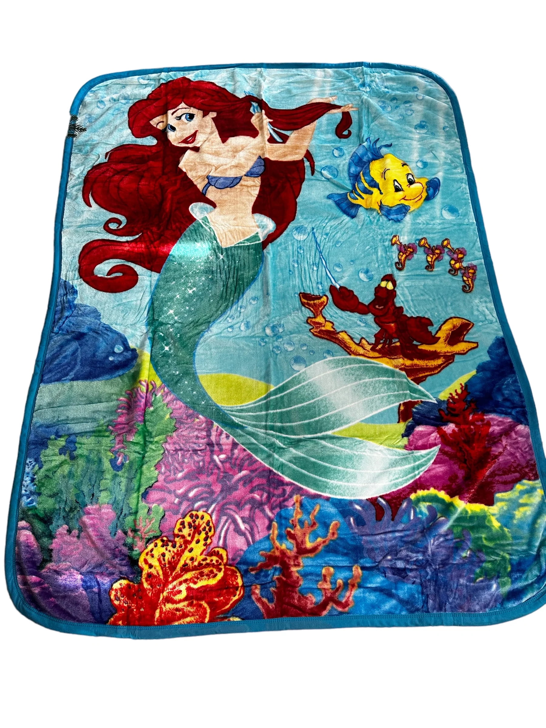 Big One Oversized Plush Fleece Little Mermaid Ariel Kids Sleeping Throw Blanket Walmart