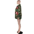 thumbnail image 6 of Fashion Lip Print Camo Jacket (L, ArmyGreen), 6 of 8